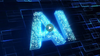 AI logo animation with futuristic design elements - Learn about AI